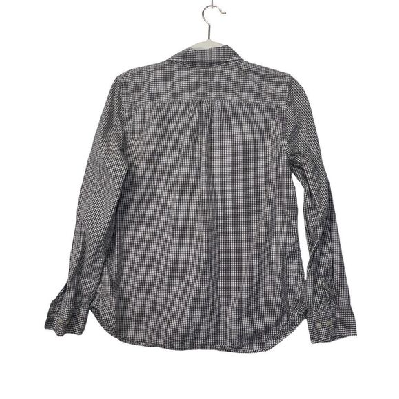 Lauren Ralph Lauren Button Up Top Womens  Size M Plaid Flip Cuff Black green tag - Picture 13 of 16